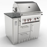 Close-up of the Sunstone Stainless Steel 6" Spacer Base Cabinet highlighting its robust construction and stylish design.